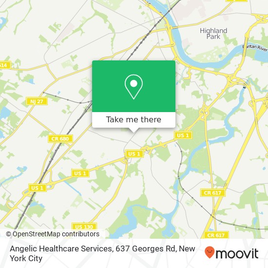 Mapa de Angelic Healthcare Services, 637 Georges Rd