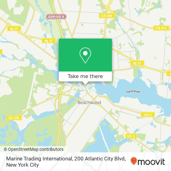 Marine Trading International, 200 Atlantic City Blvd map