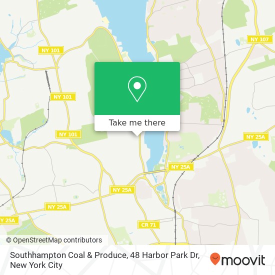 Mapa de Southhampton Coal & Produce, 48 Harbor Park Dr