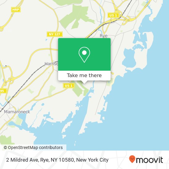 Mapa de 2 Mildred Ave, Rye, NY 10580