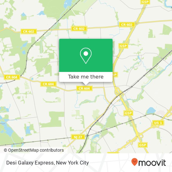 Mapa de Desi Galaxy Express, 1700 Oak Tree Rd
