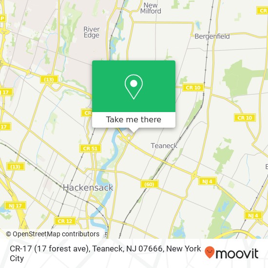 CR-17 (17 forest ave), Teaneck, NJ 07666 map