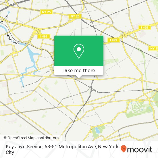 Mapa de Kay Jay's Service, 63-51 Metropolitan Ave