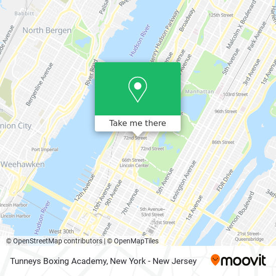 Mapa de Tunneys Boxing Academy