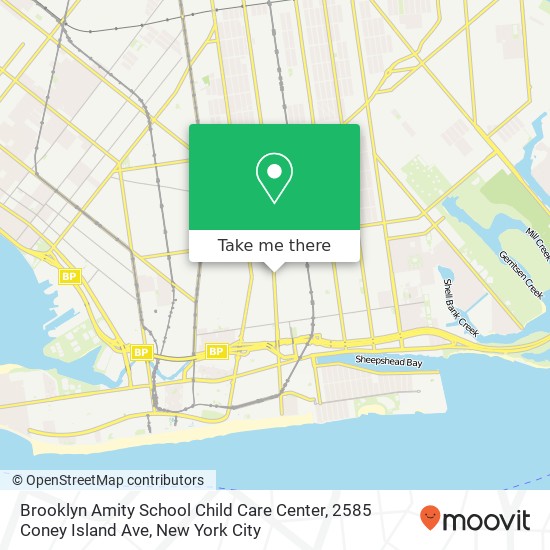 Mapa de Brooklyn Amity School Child Care Center, 2585 Coney Island Ave