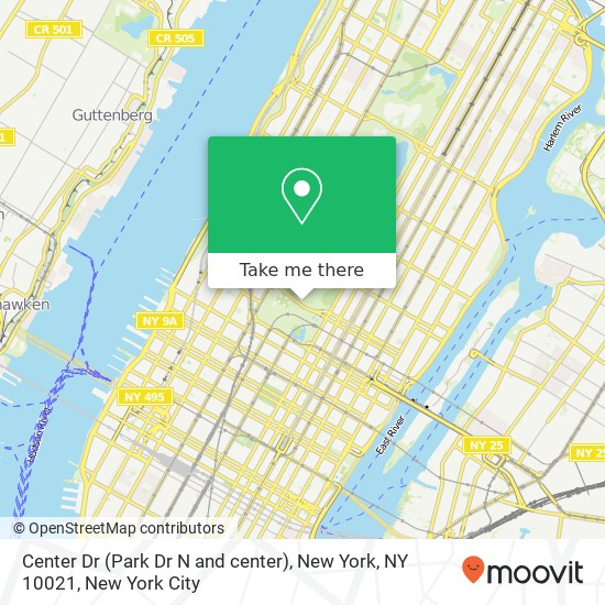 Mapa de Center Dr (Park Dr N and center), New York, NY 10021