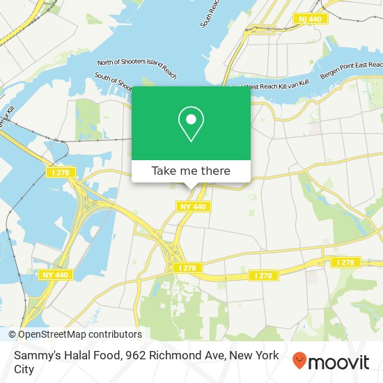 Sammy's Halal Food, 962 Richmond Ave map