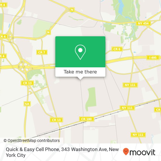 Mapa de Quick & Easy Cell Phone, 343 Washington Ave