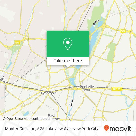 Master Collision, 525 Lakeview Ave map