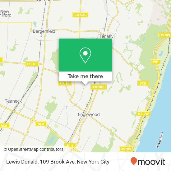 Mapa de Lewis Donald, 109 Brook Ave