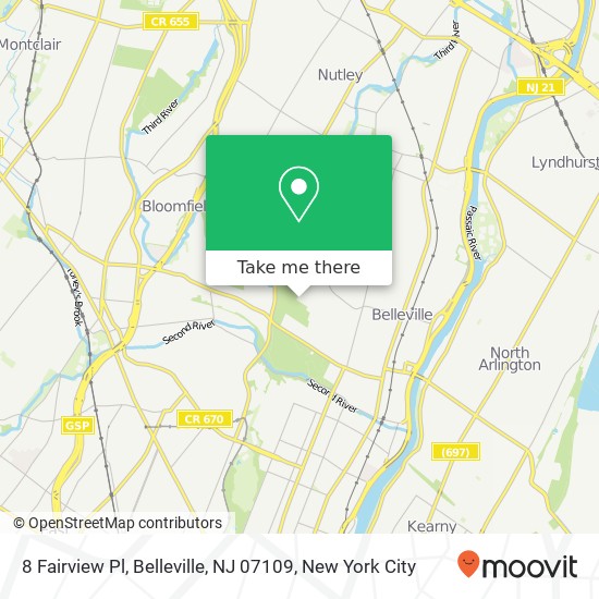 8 Fairview Pl, Belleville, NJ 07109 map