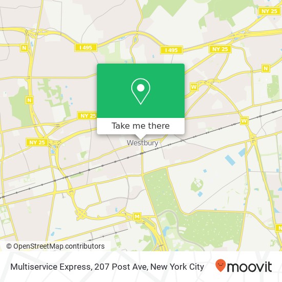 Mapa de Multiservice Express, 207 Post Ave