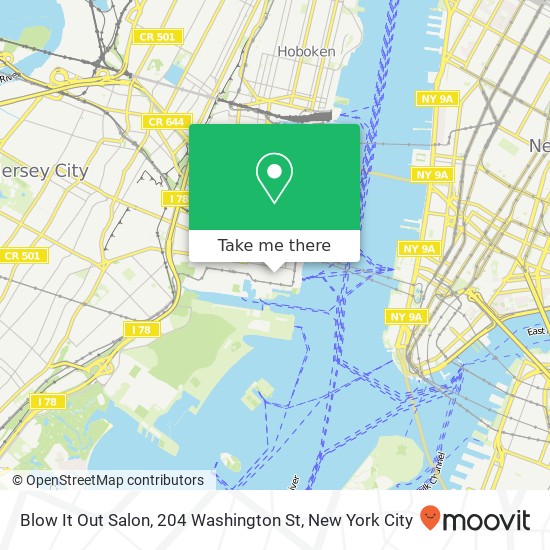 Mapa de Blow It Out Salon, 204 Washington St