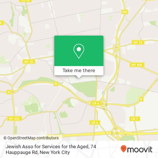 Jewish Asso for Services for the Aged, 74 Hauppauge Rd map