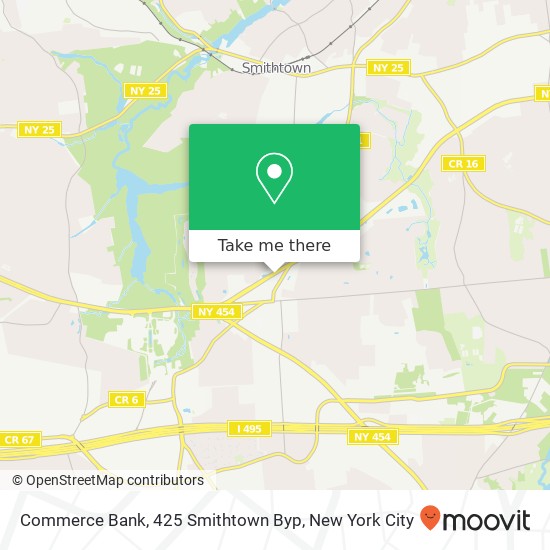 Mapa de Commerce Bank, 425 Smithtown Byp