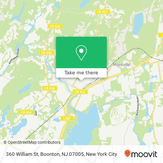 Mapa de 360 William St, Boonton, NJ 07005