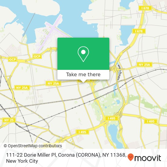 Mapa de 111-22 Dorie Miller Pl, Corona (CORONA), NY 11368