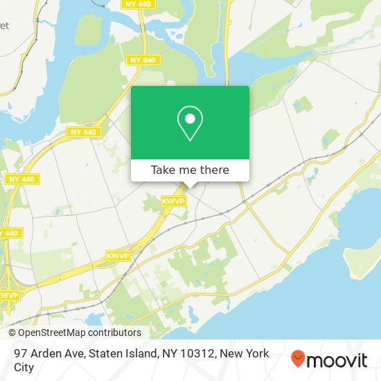 Mapa de 97 Arden Ave, Staten Island, NY 10312