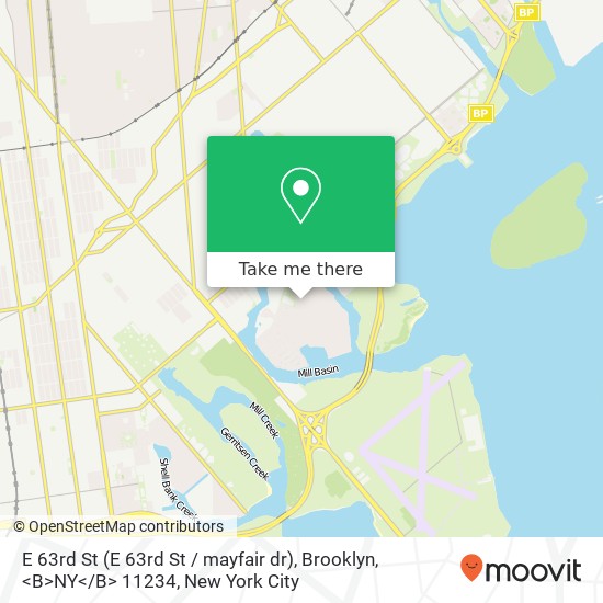 Mapa de E 63rd St (E 63rd St / mayfair dr), Brooklyn, <B>NY< / B> 11234