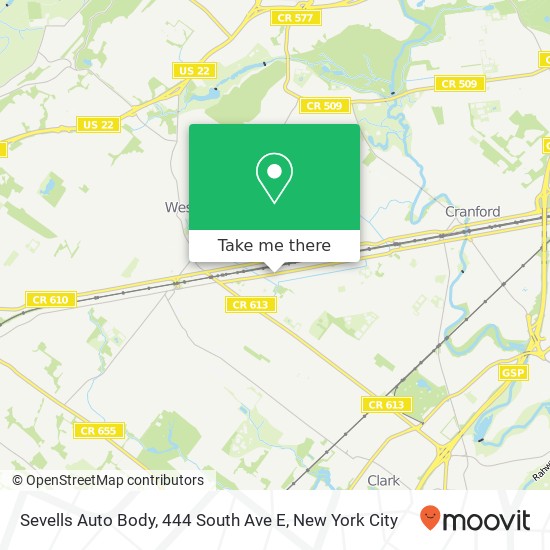 Mapa de Sevells Auto Body, 444 South Ave E