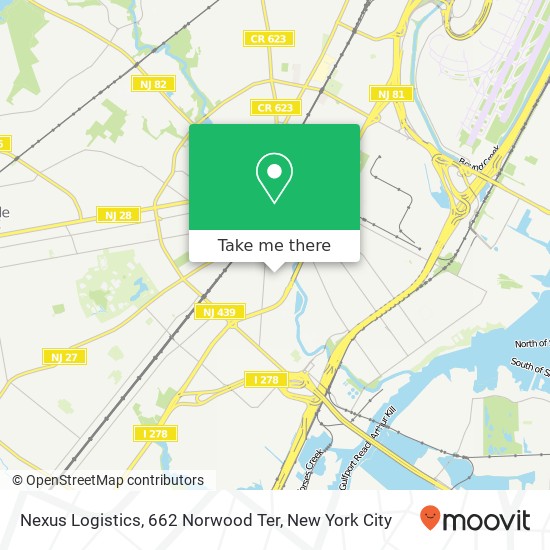 Mapa de Nexus Logistics, 662 Norwood Ter