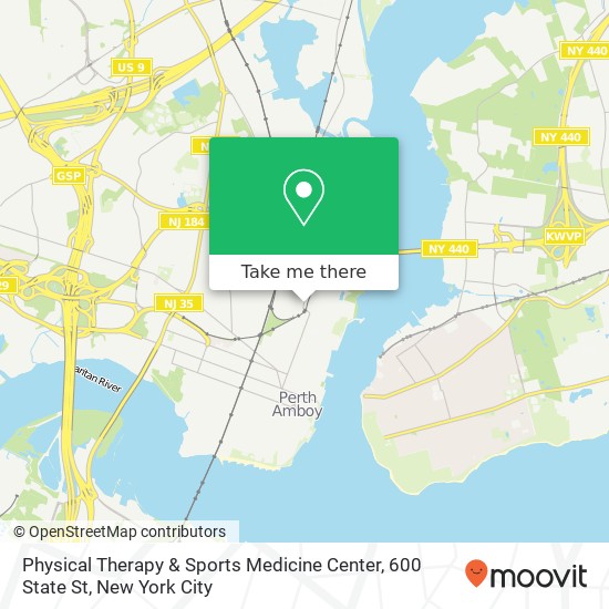 Mapa de Physical Therapy & Sports Medicine Center, 600 State St