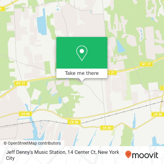 Mapa de Jeff Denny's Music Station, 14 Center Ct