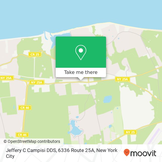 Mapa de Jeffery C Campisi DDS, 6336 Route 25A