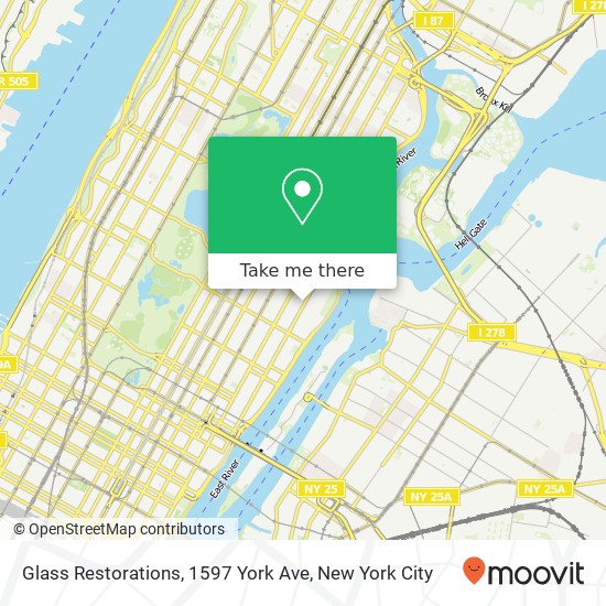 Glass Restorations, 1597 York Ave map