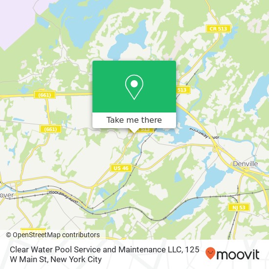 Mapa de Clear Water Pool Service and Maintenance LLC, 125 W Main St