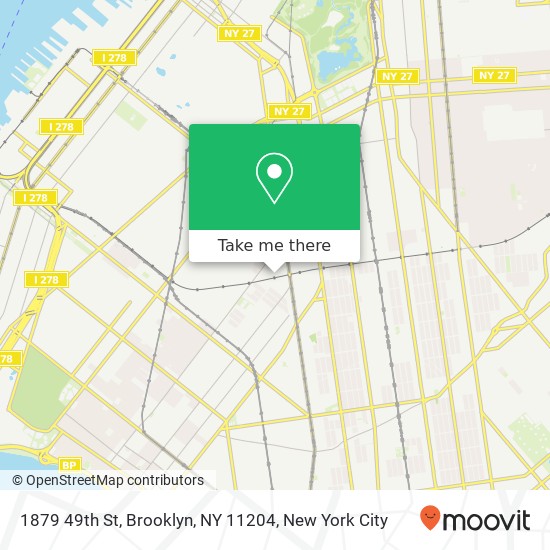 1879 49th St, Brooklyn, NY 11204 map