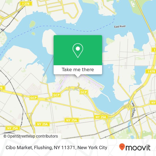 Mapa de Cibo Market, Flushing, NY 11371