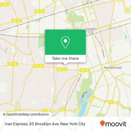 Mapa de Ivan Express, 85 Brooklyn Ave