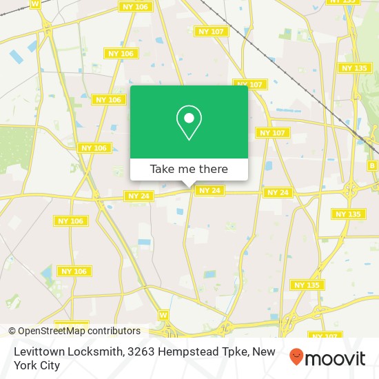 Mapa de Levittown Locksmith, 3263 Hempstead Tpke