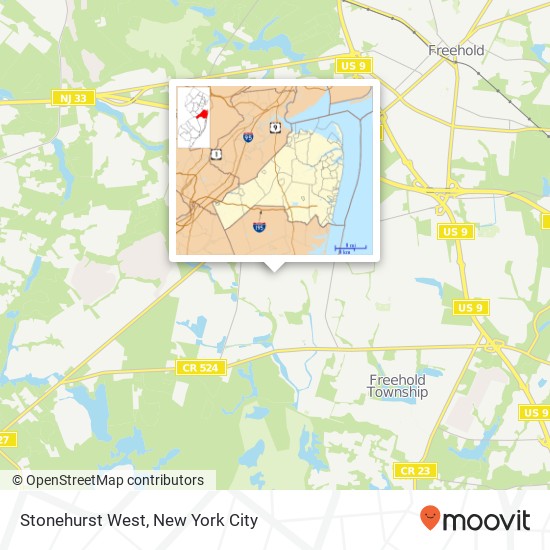 Stonehurst West map