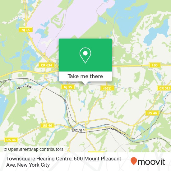 Mapa de Townsquare Hearing Centre, 600 Mount Pleasant Ave