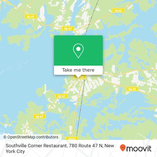 Mapa de Southville Corner Restaurant, 780 Route 47 N