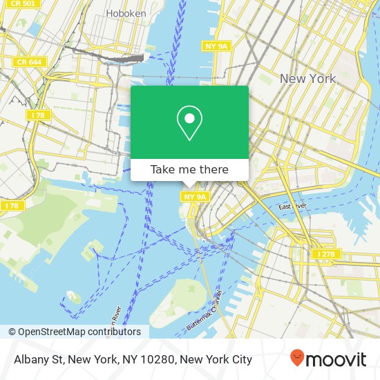 Albany St, New York, NY 10280 map