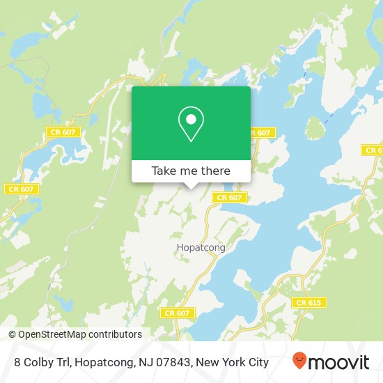 Mapa de 8 Colby Trl, Hopatcong, NJ 07843