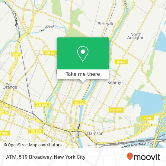 ATM, 519 Broadway map