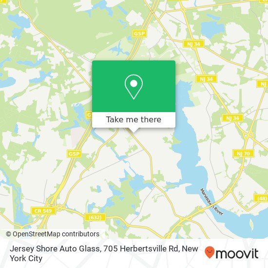 Jersey Shore Auto Glass, 705 Herbertsville Rd map