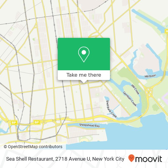 Mapa de Sea Shell Restaurant, 2718 Avenue U
