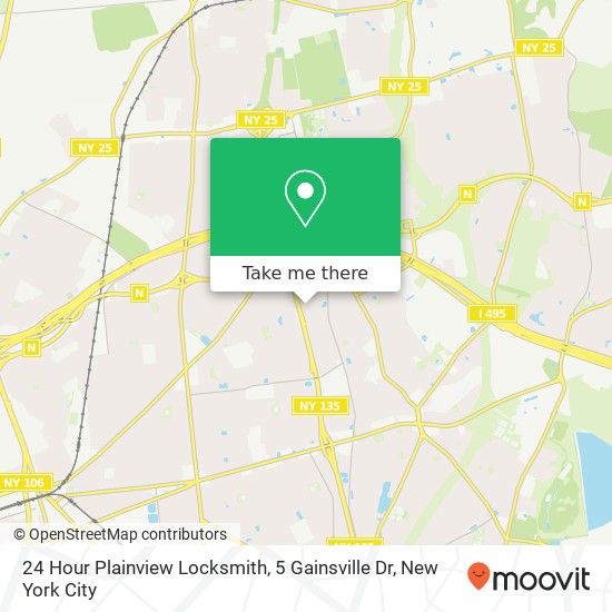 24 Hour Plainview Locksmith, 5 Gainsville Dr map