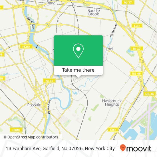 13 Farnham Ave, Garfield, NJ 07026 map