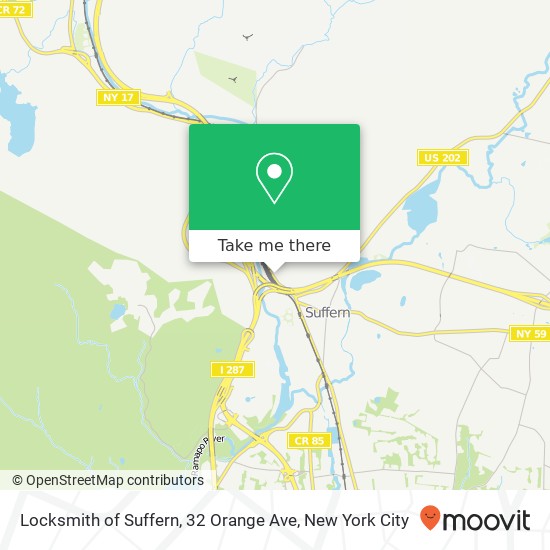 Mapa de Locksmith of Suffern, 32 Orange Ave