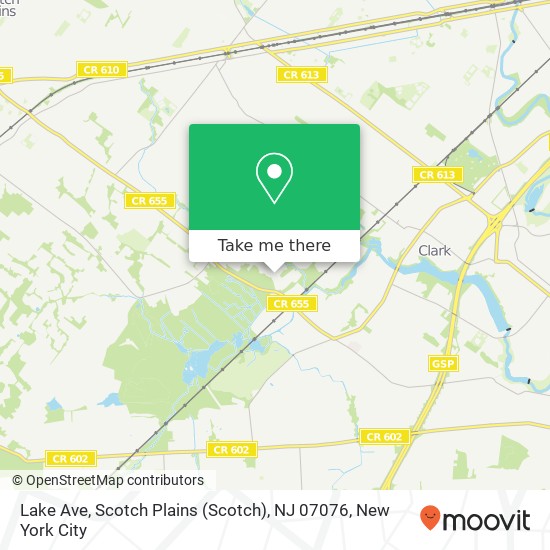 Mapa de Lake Ave, Scotch Plains (Scotch), NJ 07076