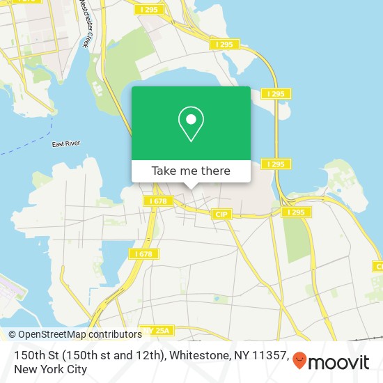 150th St (150th st and 12th), Whitestone, NY 11357 map