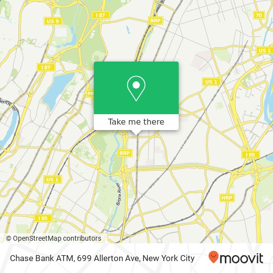 Mapa de Chase Bank ATM, 699 Allerton Ave