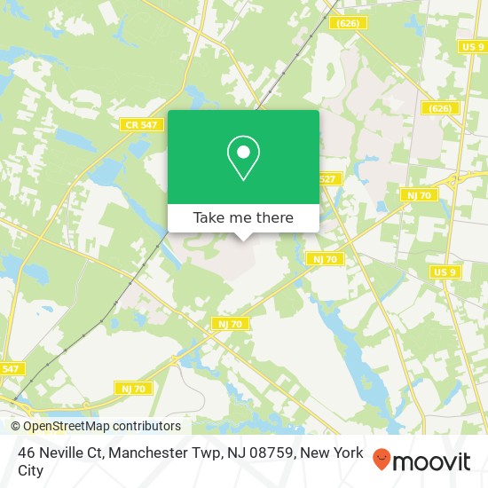 46 Neville Ct, Manchester Twp, NJ 08759 map