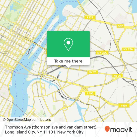 Thomson Ave (thomson ave and van dam street), Long Island City, NY 11101 map